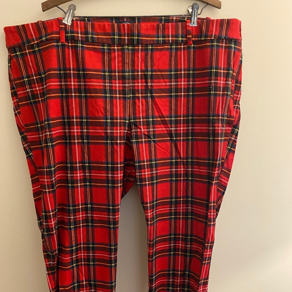 Red plaid Size 22 J. Crew Pants